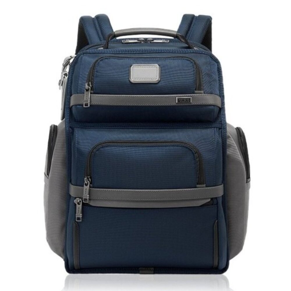 NWT Tumi Alpha 3 Navy Blue and Gray Backpack